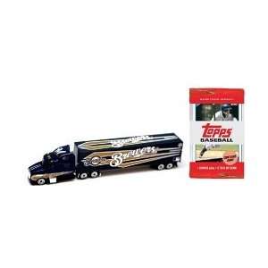 2009 MLB 180 Scale Tractor Trailer Diecast   Milwaukee Brewers with 3 