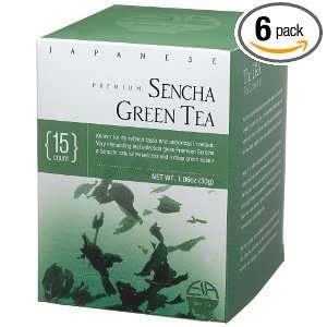 Tea Company Premium Sencha, 1.06 Ounce Boxes (Pack of 6):  