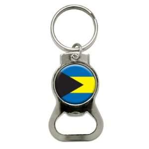  Bahamas Flag   Bottle Cap Opener Keychain Ring: Automotive