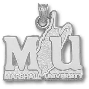  LogoArt Marshall Thundering Herd Sterling Silver Pendant 