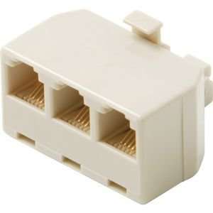    CL4546 Ivory 6 Conductor Triplex In Wall Adapter Electronics