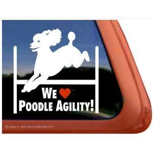  We Love Poodle Agility Dog Vinyl Window Decal Sticker 