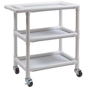  PVC Three Shelf Utility Cart: Large Cart: Health 