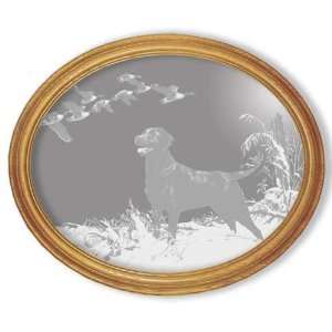  Winter Music Geese Oval Ash Frame Mirror