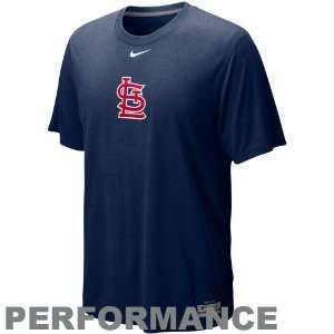 Nike St. Louis Cardinals Navy Blue Dri FIT Logo Legend Performance T 