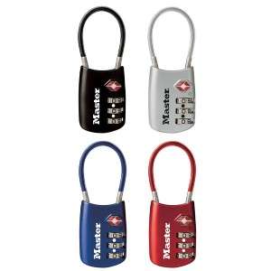 Master 4688D Luggage Lock Flexible Cable Protects Zipper TSA Accepted 