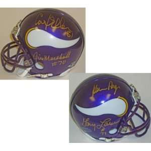 Purple People Eaters Signed Vikings Mini Helmet:  Sports 