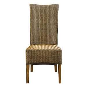 Woven Loom Chair Antique Brown Finish: Furniture & Decor