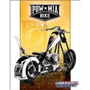 Motorcycle American Chopper Metal Tin Sign POW MIA 
