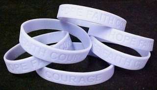   Awareness Periwinkle Blue Fundraising Bracelet 6 pc Lot New  