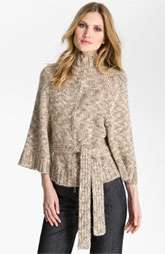 NEW! St. John Yellow Label Belted Tweed Knit Cardigan $595.00