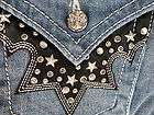 Miss Me Jeans Brand New Western Stars Studs Cowhide Stretch Boot Cut 