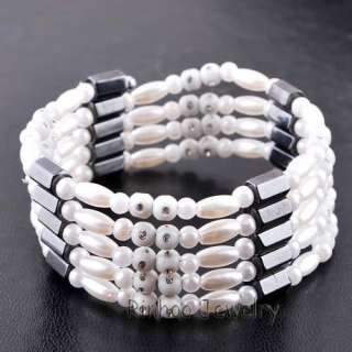 free 7pcs bead Magnetic Hematite Bracelet/Necklace Y29534  