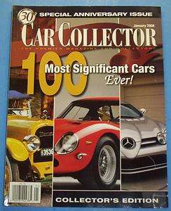   MAGAZINE JAN/2008 100 MOST SIGNIFICANT CARS EVER.COLLECTORS  