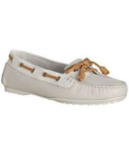 Tods white leather Todgy driving loafers  