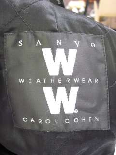 SANYO WEATHERWEAR CAROL COHEN Brown Coat Jacket Sz XS  