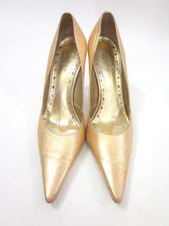 BCBGIRLS Metallic Gold Pointed Toe Pumps Heels Shoes 10  