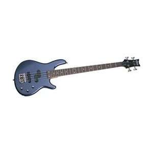   Deluxe 4 Electric Bass Guitar Dark Metallic Blue: Musical Instruments