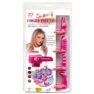  5 In 1 Finger Vibe Kit 5X 4 Sleeves Pink Health 