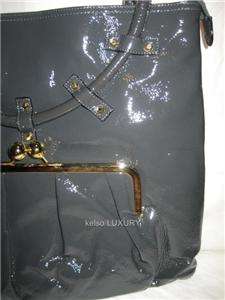 AUTH Goldenbleu Luella Patent Leather Large HandBag NEW  