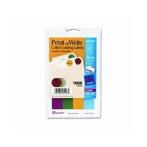  Avery® Print or Write Round Color Coding Labels