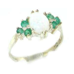   Natural Opal & Emerald Ring   Size 8   Finger Sizes 5 to 12 Available