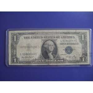   Silver Certificate Series 1935 Blue Seal Bill Note $1 L51863543I