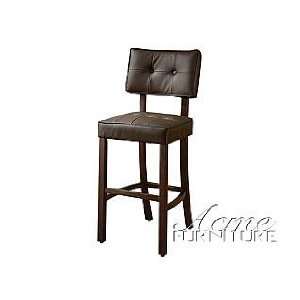  Acme Furniture Brown Finish PVC Leather Stool 10082