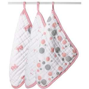 aden + anais Boutique Bathing Beauty Washcloth Set  3 pk    pink size 