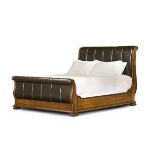  The Larkspur King Size Leather Sleigh Bed: Home & Kitchen