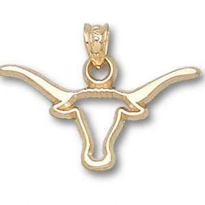   Texas Longhorns 14K Gold Pierced Longhorn 3/8 Pendant: Sports
