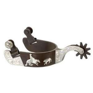   Kelly Silver Star Engraved Cutting Horse Show Spur: Sports & Outdoors