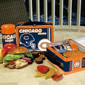    Chicago Bears Tin Lunch Box with Thermos: Sports & Outdoors