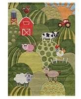 Momeni Round Area Rug, Lil Mo Whimsy LMJ11 Grass 5 0 x 5 0 Rug