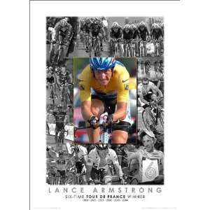  , Six Time Winner, 2004 Tour de France Cycling Poster