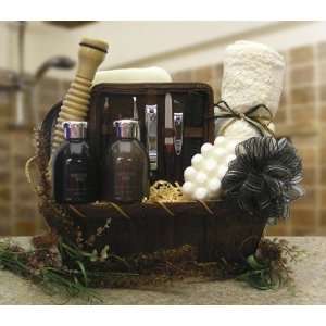Men´s Spa Caddy Gift Basket:  Grocery & Gourmet Food