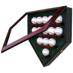  14 Baseball Homeplate Shaped Display Case: Sports 