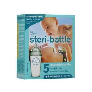  Steribottle BPA Free 0 3 Months Baby Bottles Medium Flow 