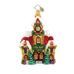  Christopher Radko Dickens Village City Hall Ornament: Home 