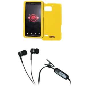  EMPIRE Yellow Rubberized Hard Case Cover + Stereo Hands 