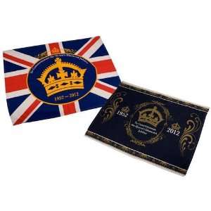 Queen Diamond Jubilee Commemorative 2012 Souvenir Tea Towel X2:  