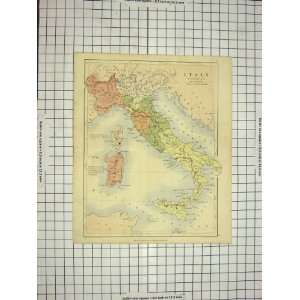   ANTIQUE MAP c1790 c1900 ITALY SARDINIA SICILY CORSICA: Home & Kitchen