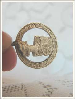 ANTIQUE SILVER 800 ROUND WAGON BROOCH. MORE LISTED  VISIT MY STORE 