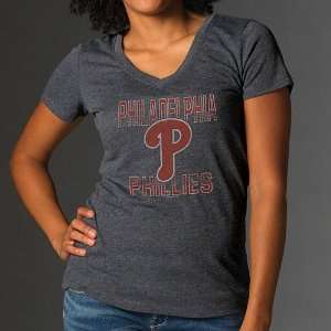 Philadelphia Phillies Womens Confetti V Neck T Shirt by 47 Brand 