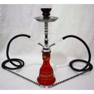   Hoses with Black Laser Cut Sheesha Mouthpieces and Black Ceramic Bowl