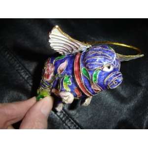  Cloisonné Flying Pig Christmas tree ornament Everything 