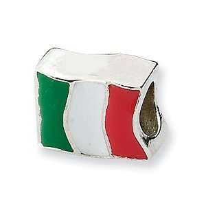  Sterling Silver Reflections Italy Flag Bead West Coast 