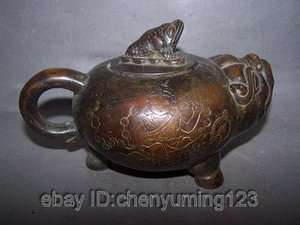 Chinese Rare Attractive Copper Teapot  