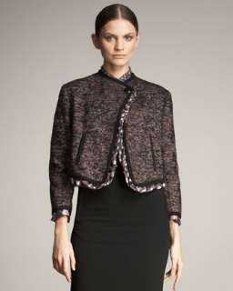 Button Front Tweed Jacket  