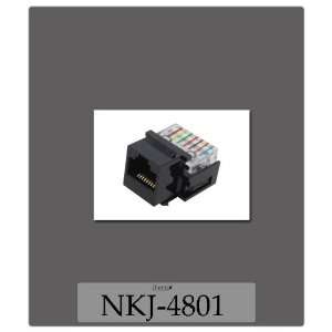  CAT 3/4 IDC KEYSTONE JACK RJ45/8C    BLACK Electronics